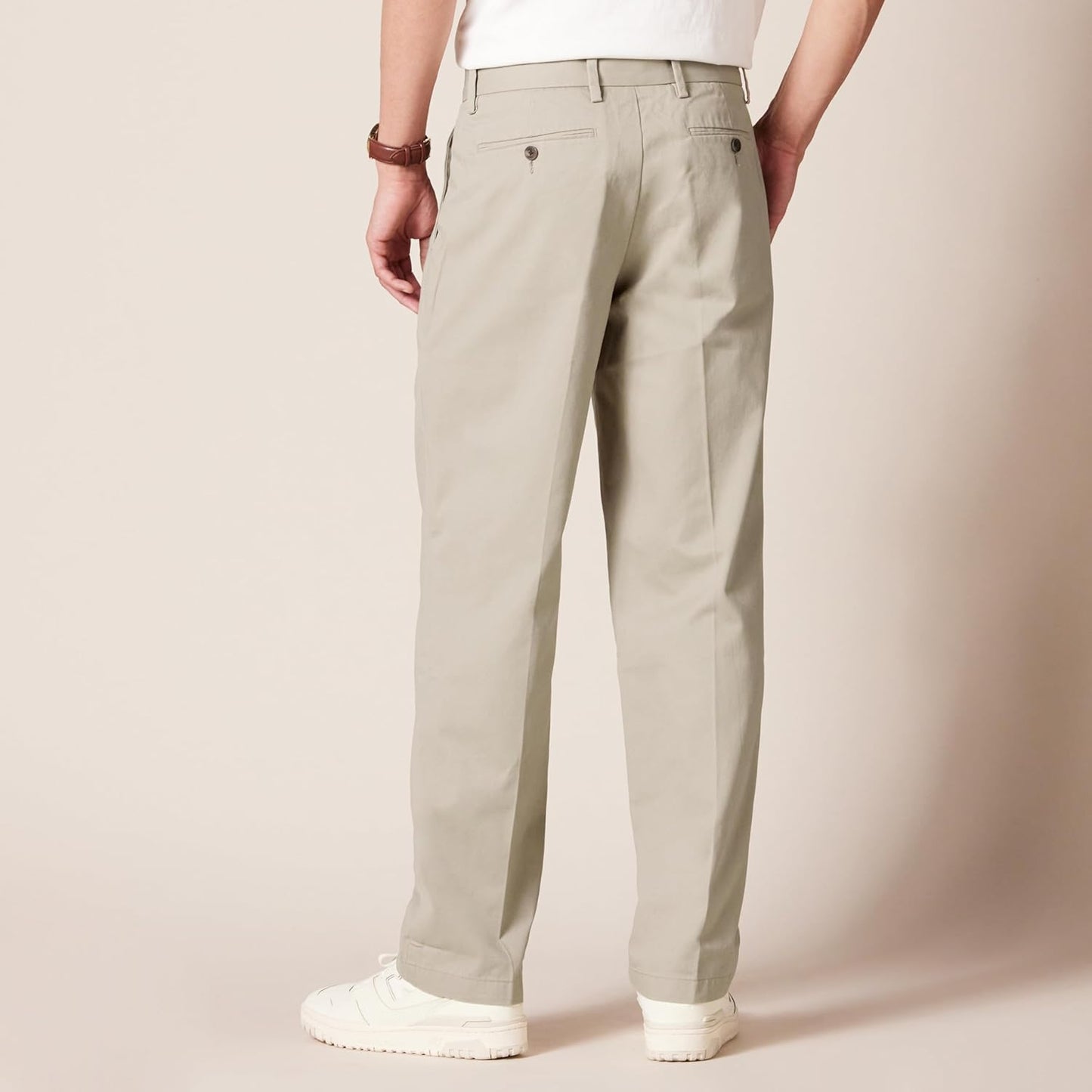 Men'S Classic-Fit Wrinkle-Resistant Pleated Chino Trousers (Available in Big & Tall)