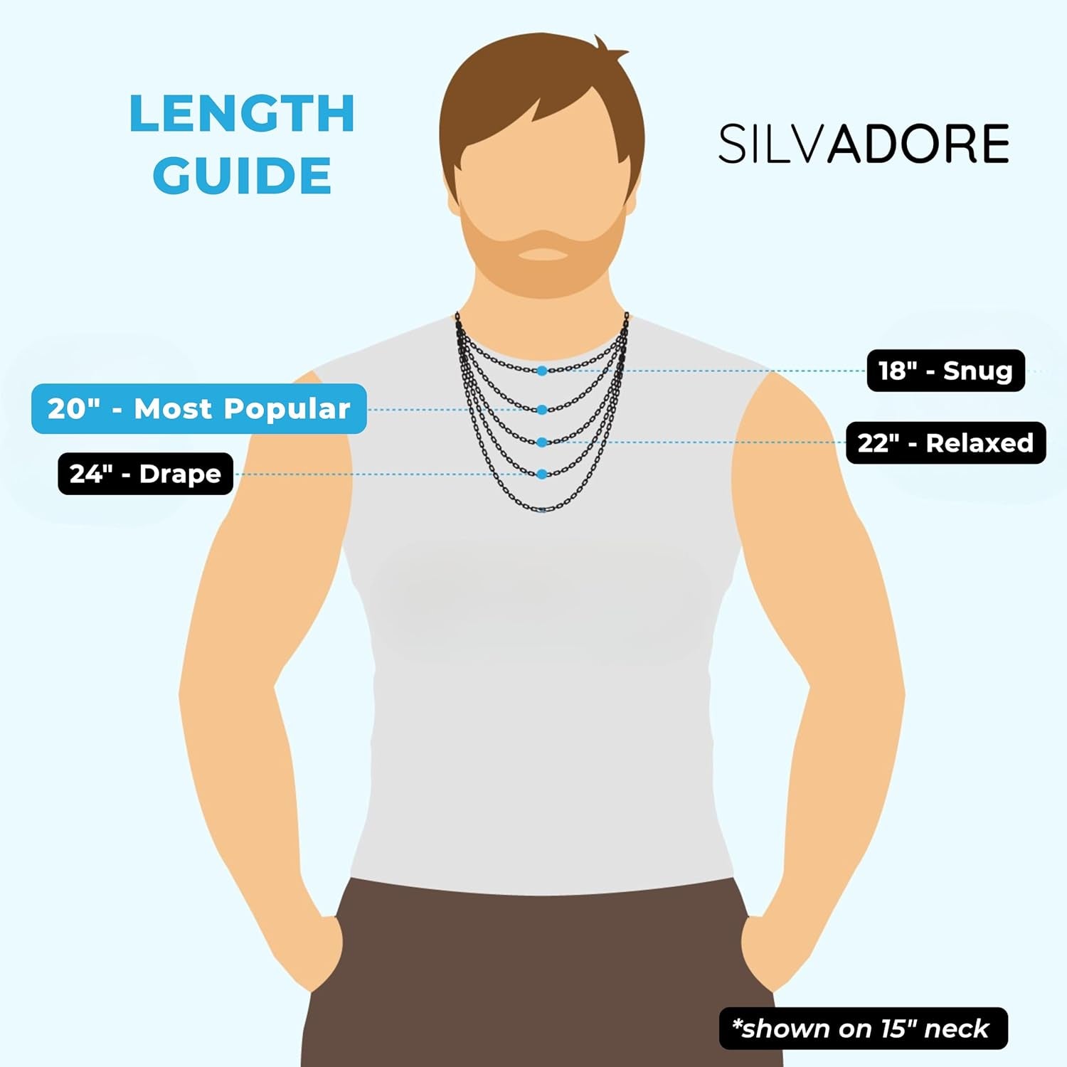Silver Chain Mens Necklace (2/4/6Mm) - Stainless Steel Cuban Link Curb Chain (925 Silver Plated) - Non‑Tarnish & Waterproof Jewellery - GIFT-READY Packaging - (18/20/22/24 Inch)
