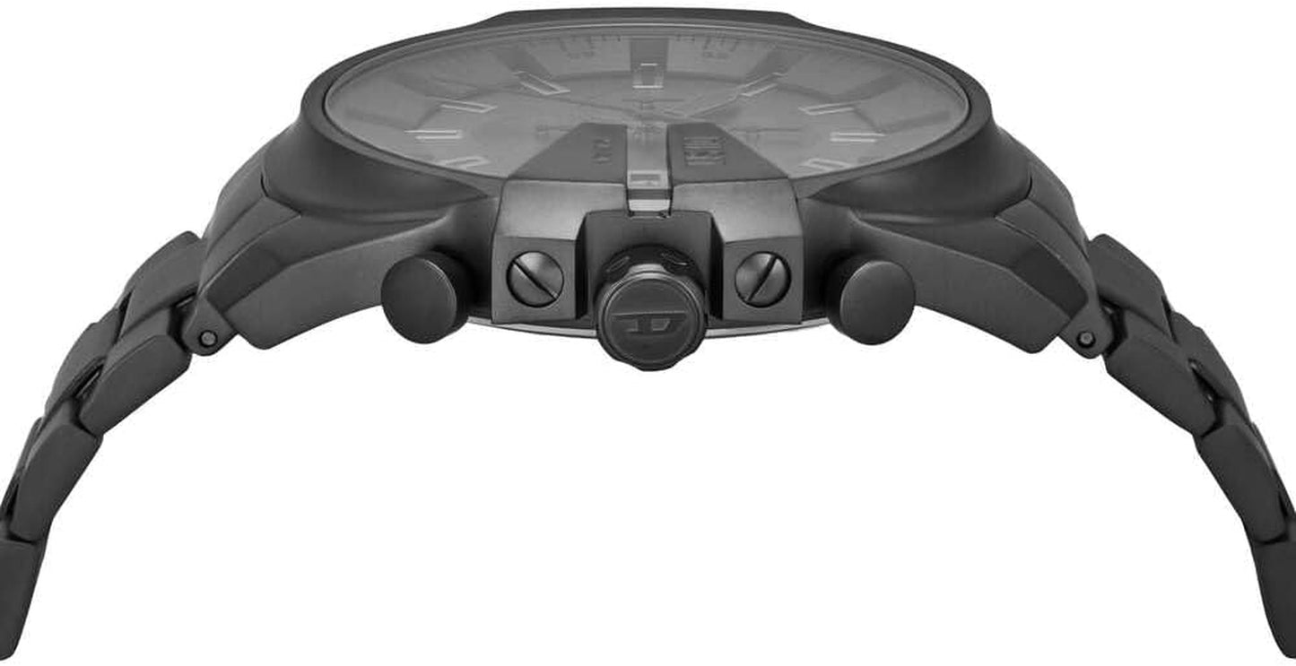 Diesel Mega Chief Slim Watch for Men, Chronograph Movement with Stainless Steel or Leather Strap