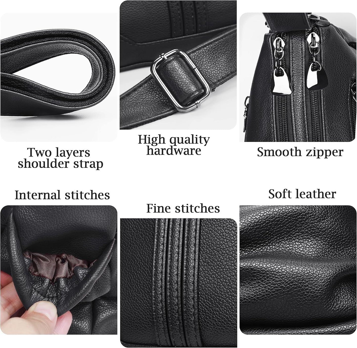 Ladies Handbags Medium Shoulder Bag for Women Crossbody Bags for Women Multi Pockets Handbag PU Leather Soft Shoulder Bag
