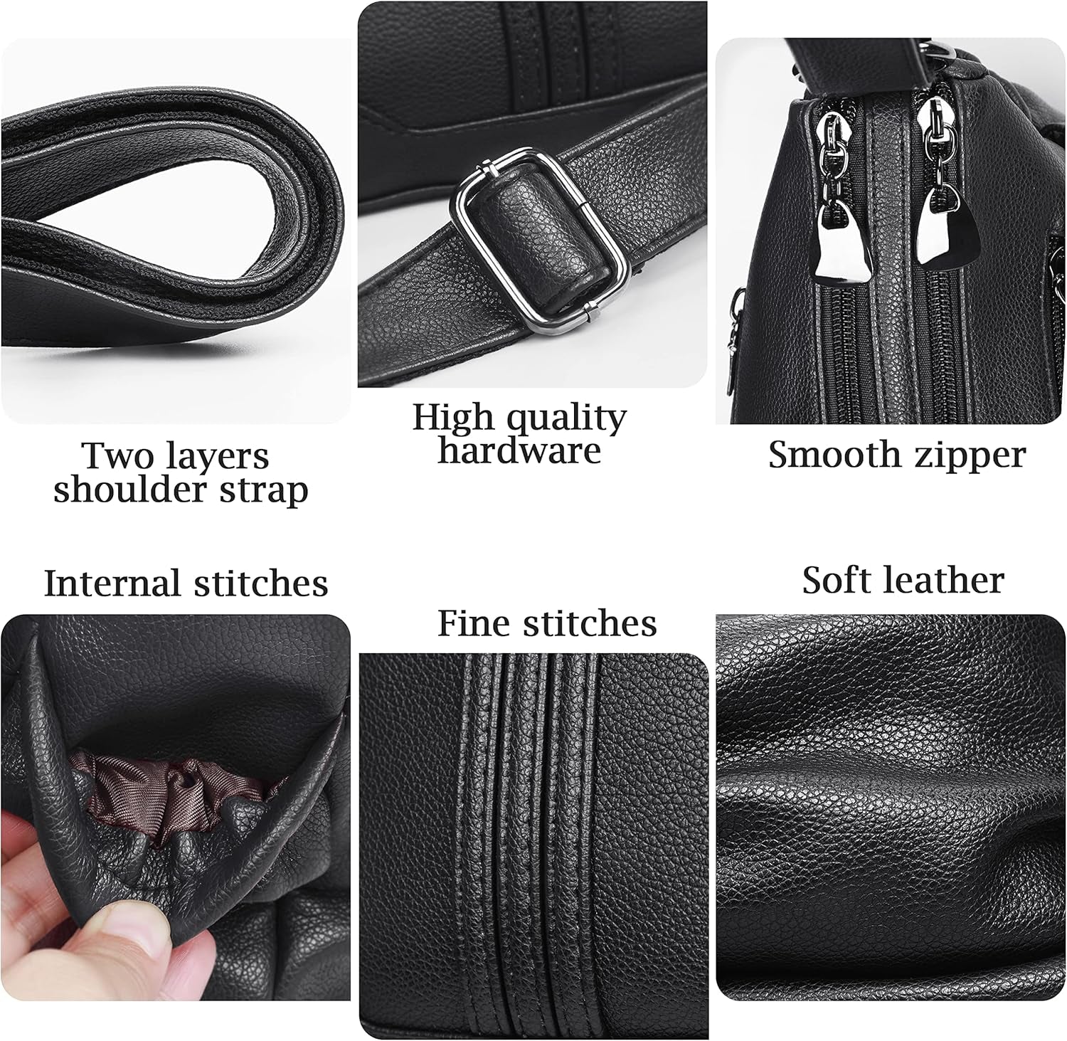 Ladies Handbags Medium Shoulder Bag for Women Crossbody Bags for Women Multi Pockets Handbag PU Leather Soft Shoulder Bag