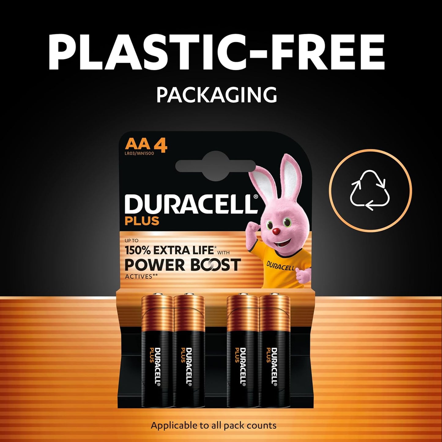 plus AA Batteries (12 Pack) - Alkaline 1.5V - up to 100% Extra Life - Reliability for Everyday Devices - 0% Plastic Packaging - 10 Year Storage - LR6 MN1500