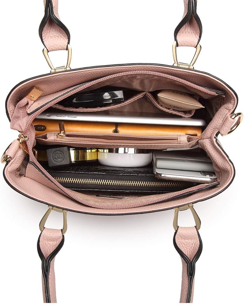 Handbag for Women, Woven and Chevron Pattern, M Logo on the Front, Top Handle or Shoulder Bag