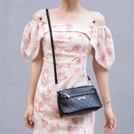 Women Handbags Shoulder Bags Small Square Soft PU Leather Cross Body Ladies Bags Elegant Butterfly Decoration