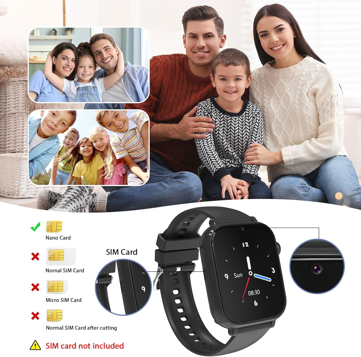 4G Kids Smart Watch for Boys Girls, Kid GPS Tracker Watch Phone Video Call Pedometer School Mode Games SOS Birthday for 5-12 Years Old (Red)