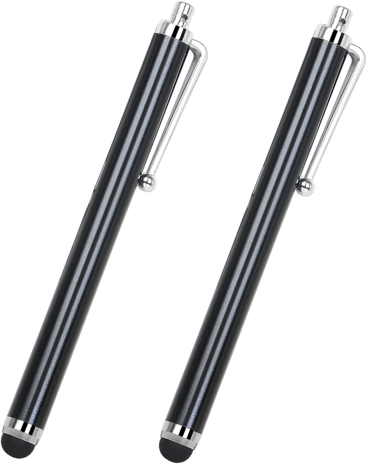 2PC Black Smart Phone Pen Stylus, Silicone Tip Pens for Touch Screen Devices, Compatible with Tablets, Mobile Phones, Laptops, Ipad, Iphone, Samsung Galaxy Note/Tablet, Android - by
