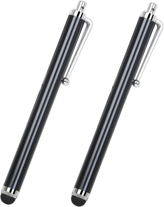 2PC Black Smart Phone Pen Stylus, Silicone Tip Pens for Touch Screen Devices, Compatible with Tablets, Mobile Phones, Laptops, Ipad, Iphone, Samsung Galaxy Note/Tablet, Android - by
