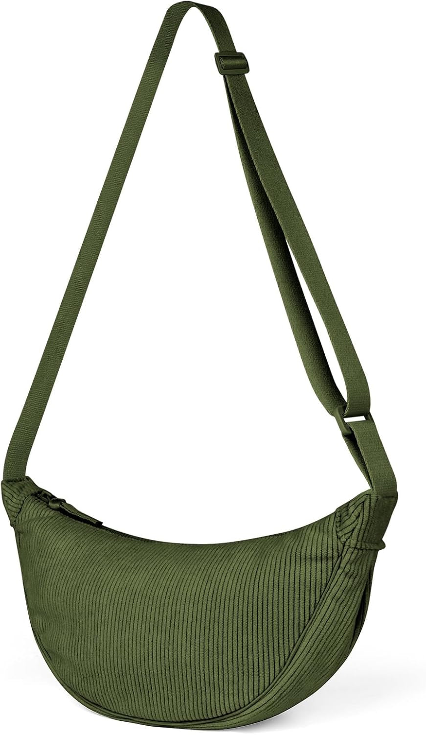 Crescent Bag, Nylon Dumpling Bag for Women, Hobos Crossbody Bag with Adjustable Strap, Women'S Casual Messenger Bag, Solid Color Chest Bag Shoulder Bag for Daily Use