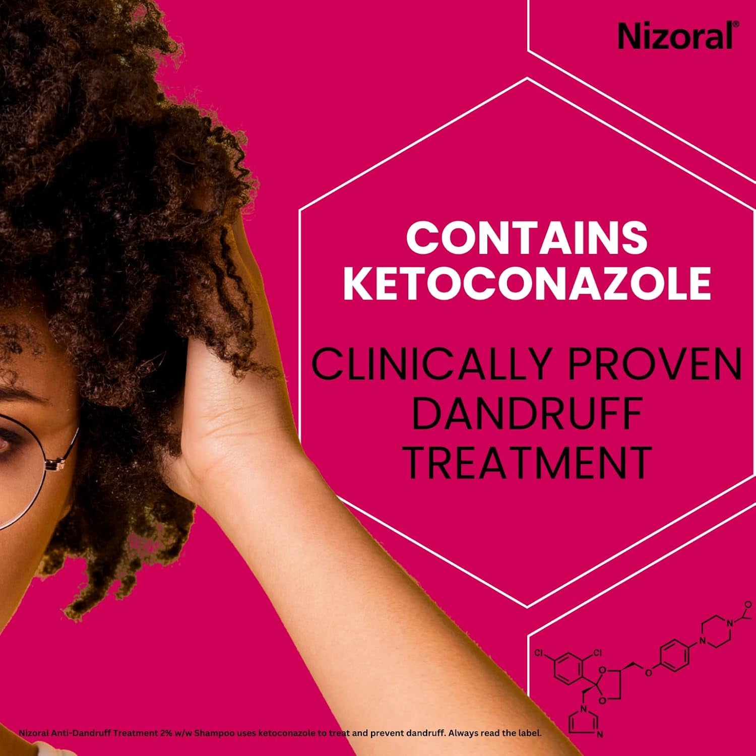 Anti-Dandruff Treatment Shampoo, Treats and Prevents Dandruff, Clinically Proven to Control Itchy & Flaky Scalps, Contains Ketoconazole, 1 X 100Ml