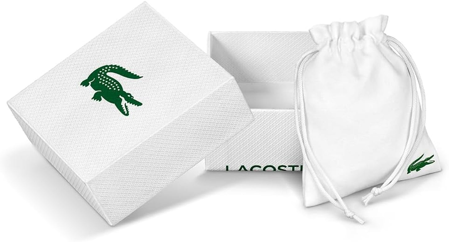Lacoste Men'S VIGOR Collection Beaded Bracelet in Stainless Steel and Yellow Gold