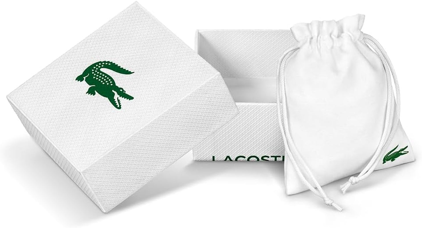 Lacoste Men'S VIGOR Collection Beaded Bracelet in Stainless Steel and Yellow Gold