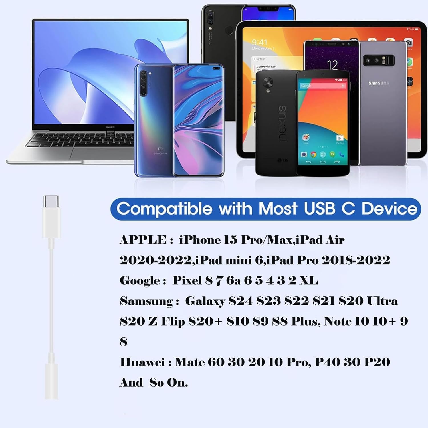 Apple Mfi Certified 2 Pack USB C to 3.5Mm Headphone Jack Adapter for Iphone 15/15 Pro/Pro Max/Plus, Type C Aux Dongle Cable for Pad, Galaxy S23/S23/S22/S21Ultra, Macbook,Note