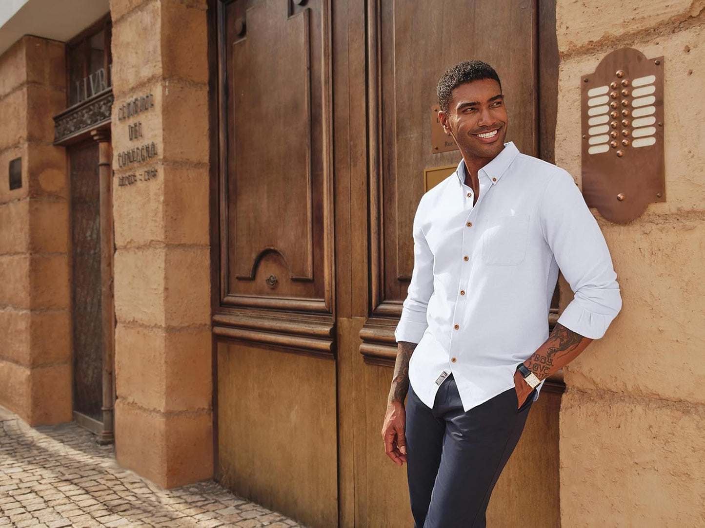 Mens Shirts Long Sleeve Button down Oxford Shirts with Pocket