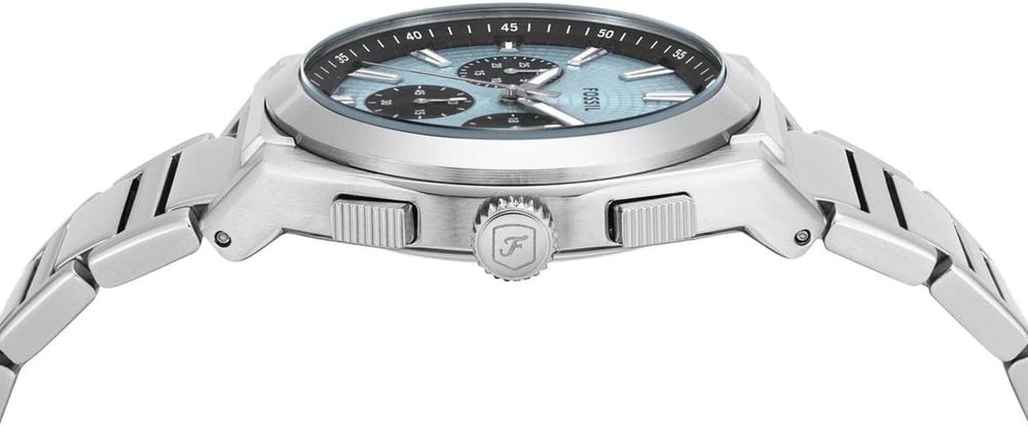 Fossil Everett Men'S 44MM Silver Stainless Steel Watch, FS6105