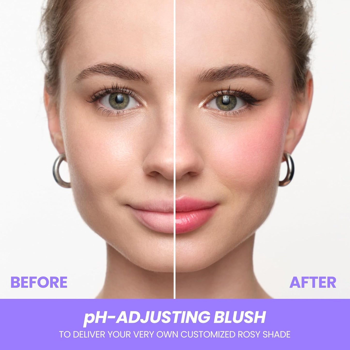 Cream Blush Stick Ph-Activated - Phlush Stick Multi-Use, Blush for Cheeks and Lips, Cooling Nourishing Color-Adjusting Makeup