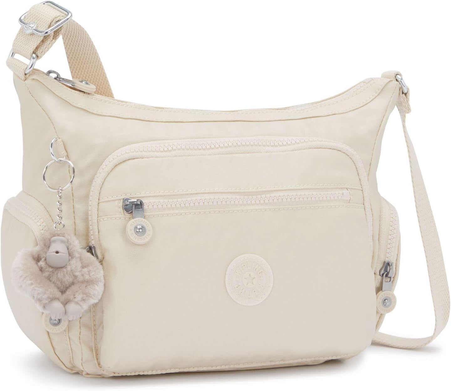 GABBIE S Small Crossbody, Beige Pearl (White)