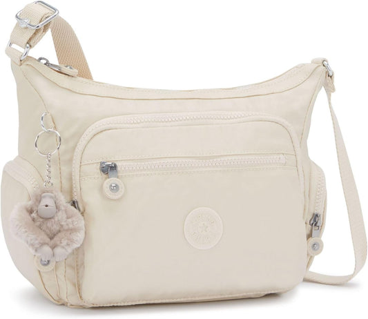 GABBIE S Small Crossbody, Beige Pearl (White)