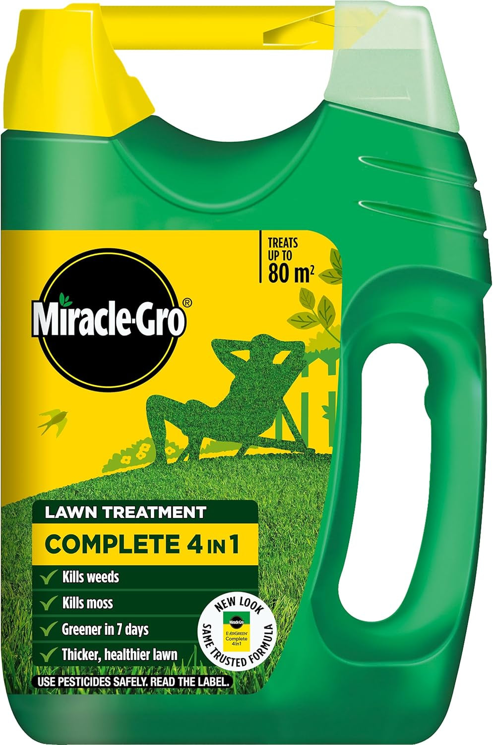 Complete 4 in 1 Lawn Food, 80 M² Handheld Spreader, Lawn Food, Weed & Moss Control