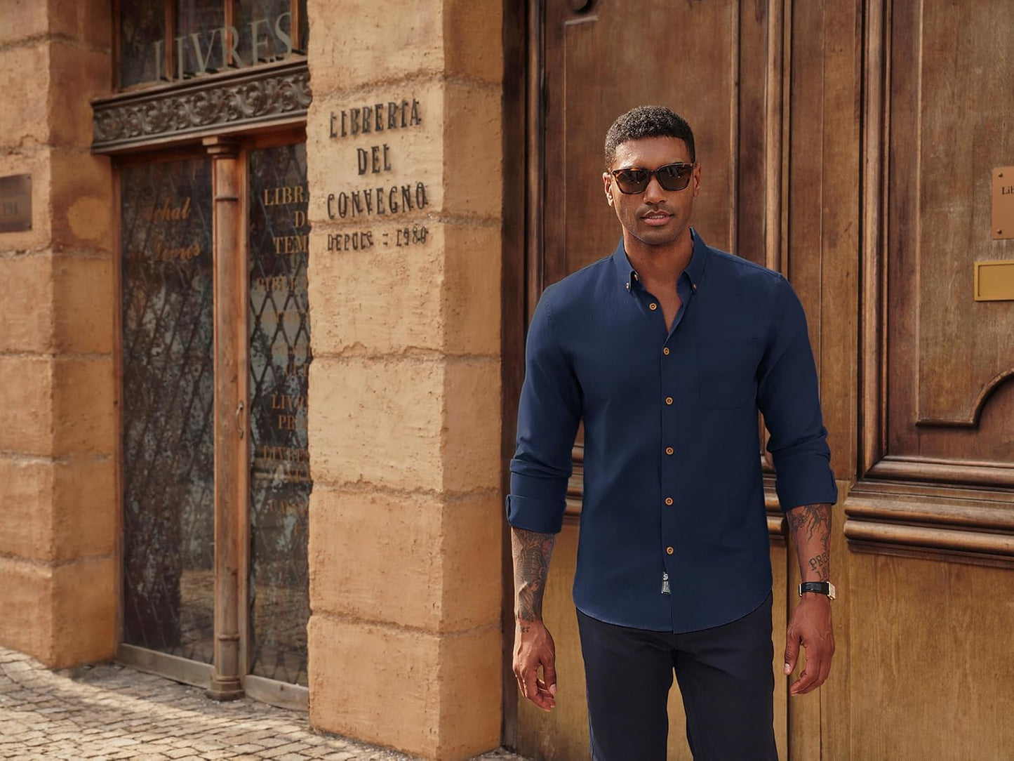 Mens Shirts Long Sleeve Button down Oxford Shirts with Pocket
