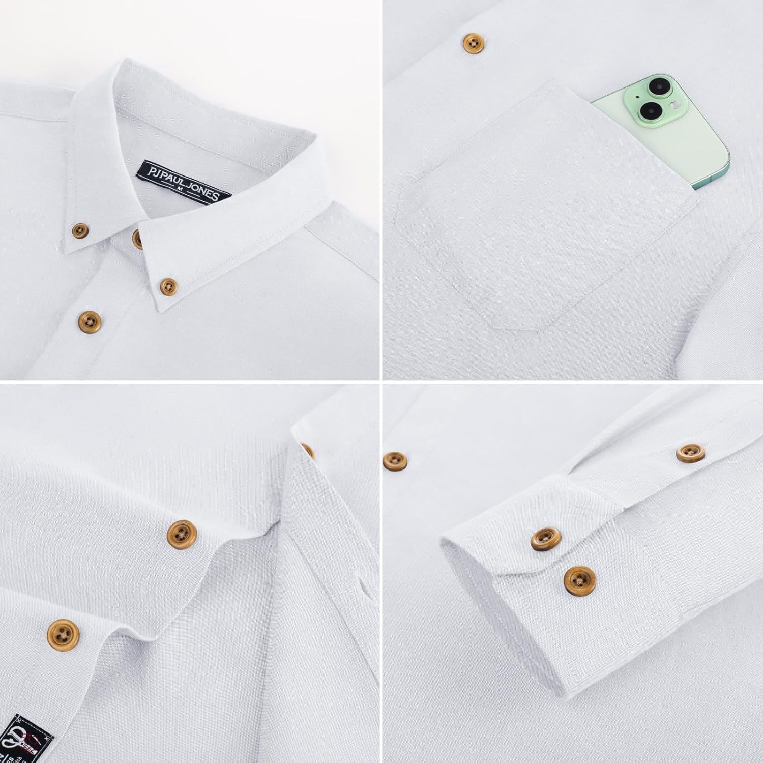 Mens Shirts Long Sleeve Button down Oxford Shirts with Pocket
