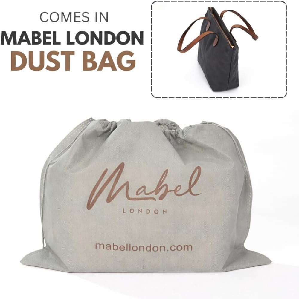 Mabel Womens Lightweight Plain Handbag - Soft 100% Vegan PU Leather Tote Shoulder Bag - Brook