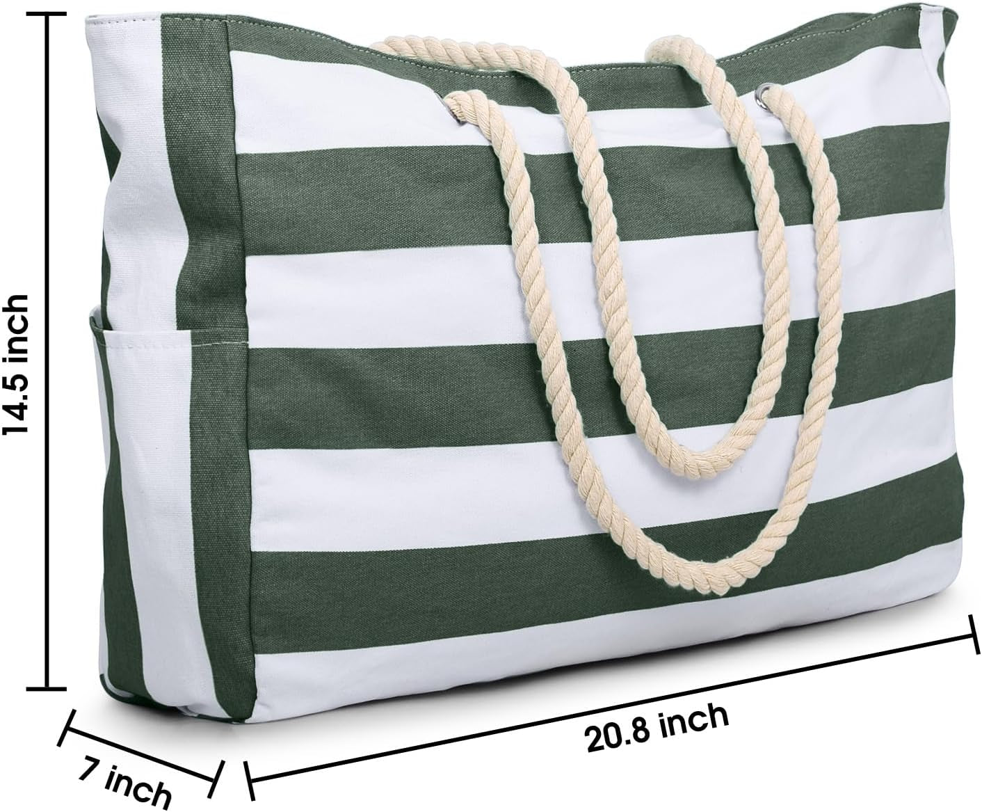 Beach Bag Large Waterproof Beach Tote Bags with Zip and Rope Handle Summer Holiday Essentials Shoulder Handbags for Travel Shopping Pool Gym Picnic