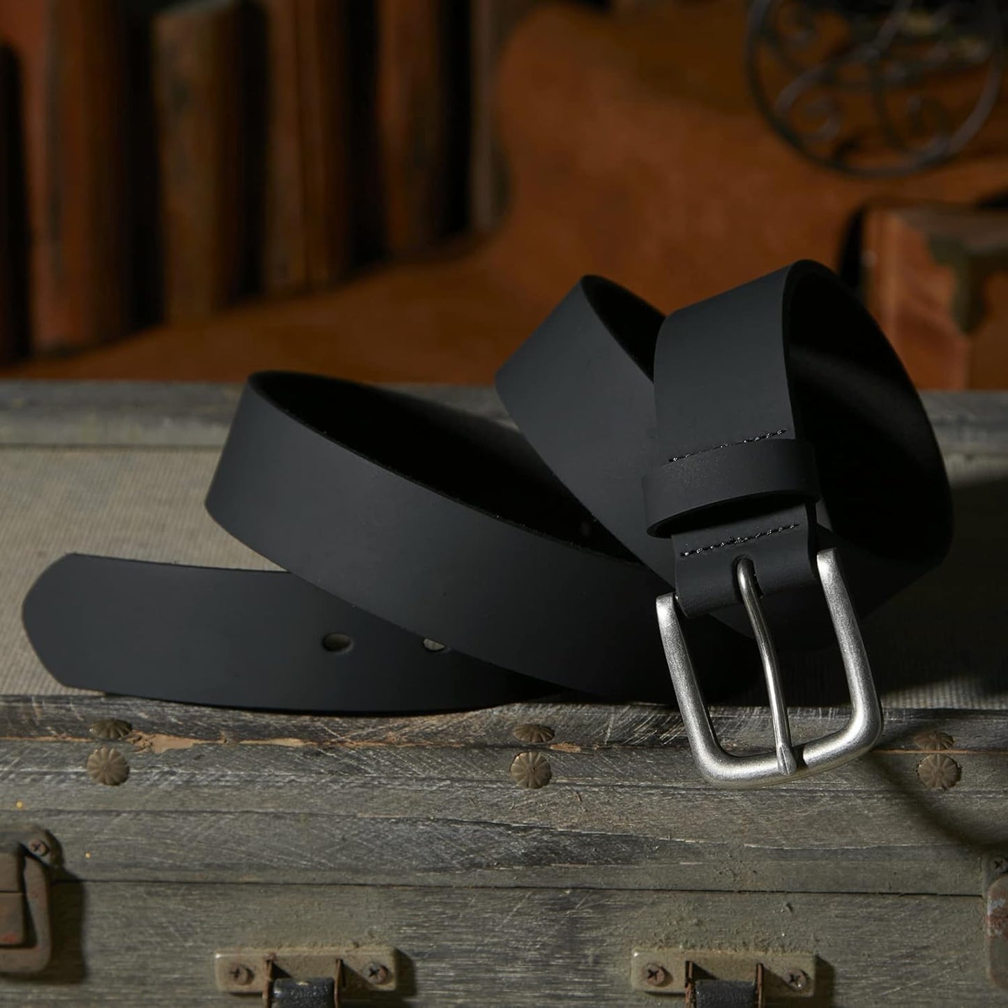 Men'S Genuine Leather Casual Every Day Jeans Belts, Handmade Men Leather Belt with Gift Box