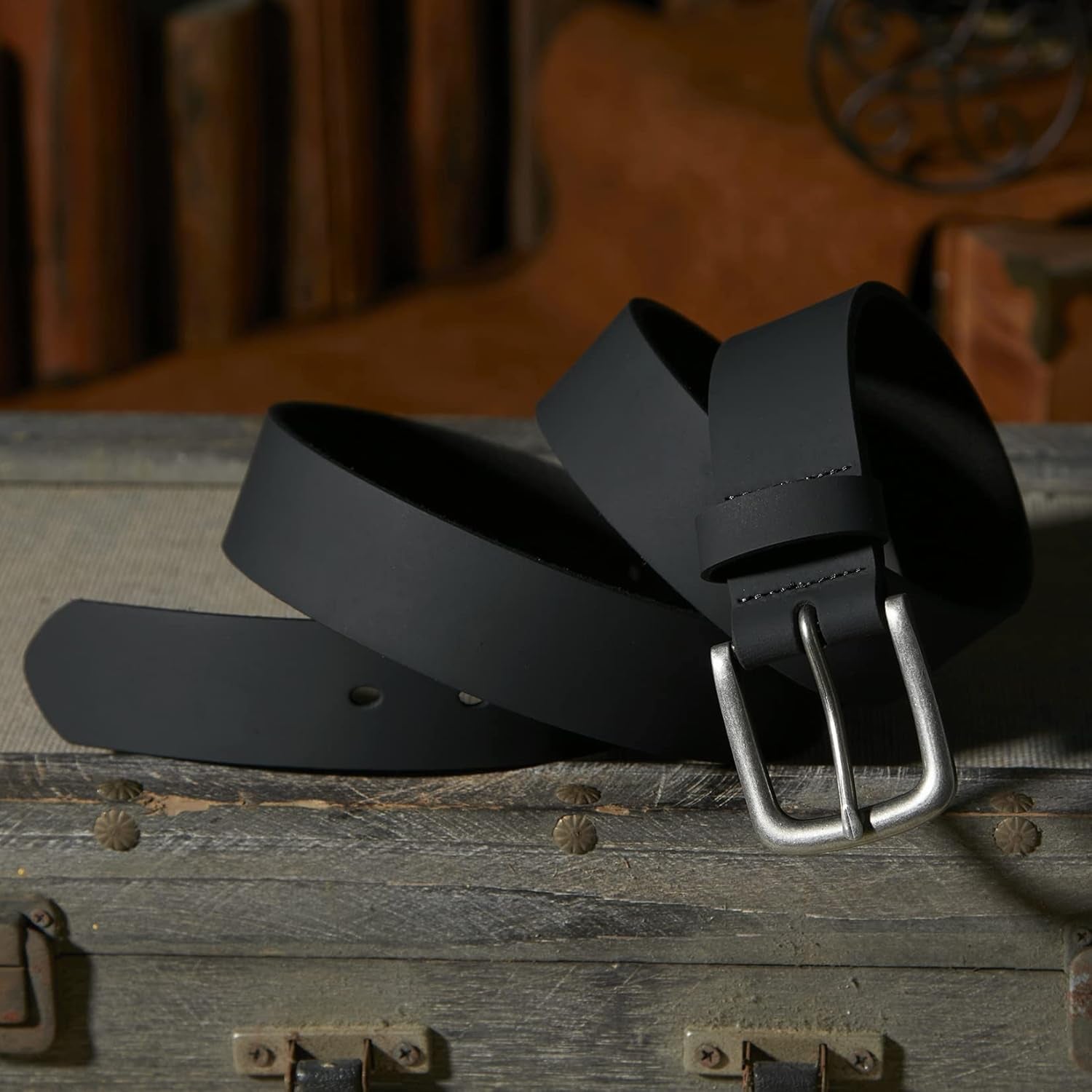 Men'S Genuine Leather Casual Every Day Jeans Belts, Handmade Men Leather Belt with Gift Box
