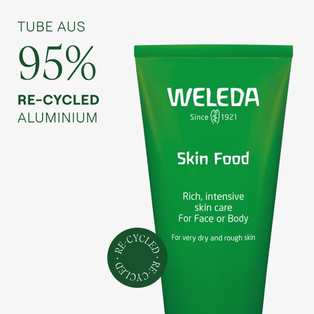 Skin Food, Dry Skin Moisturiser, Moisturising Cream & Primer, Face & Body, for Men & Women, Multiple Uses, 100% Certified Natural, Organic, 75Ml