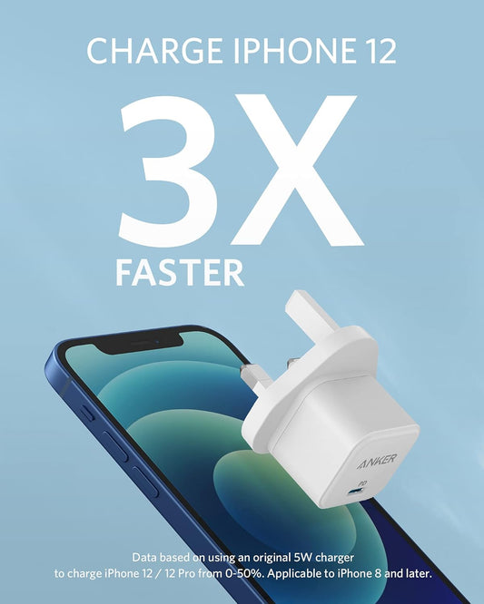 USB C Plug,  20W USB C Charger - Fast Charging Powerport III Cube Charger, Compatible with Iphone 17/16/16 Plus/16 Pro/16 Pro Max, 15/14/13/12 Series, Galaxy, Ipad (Cable Not Included)