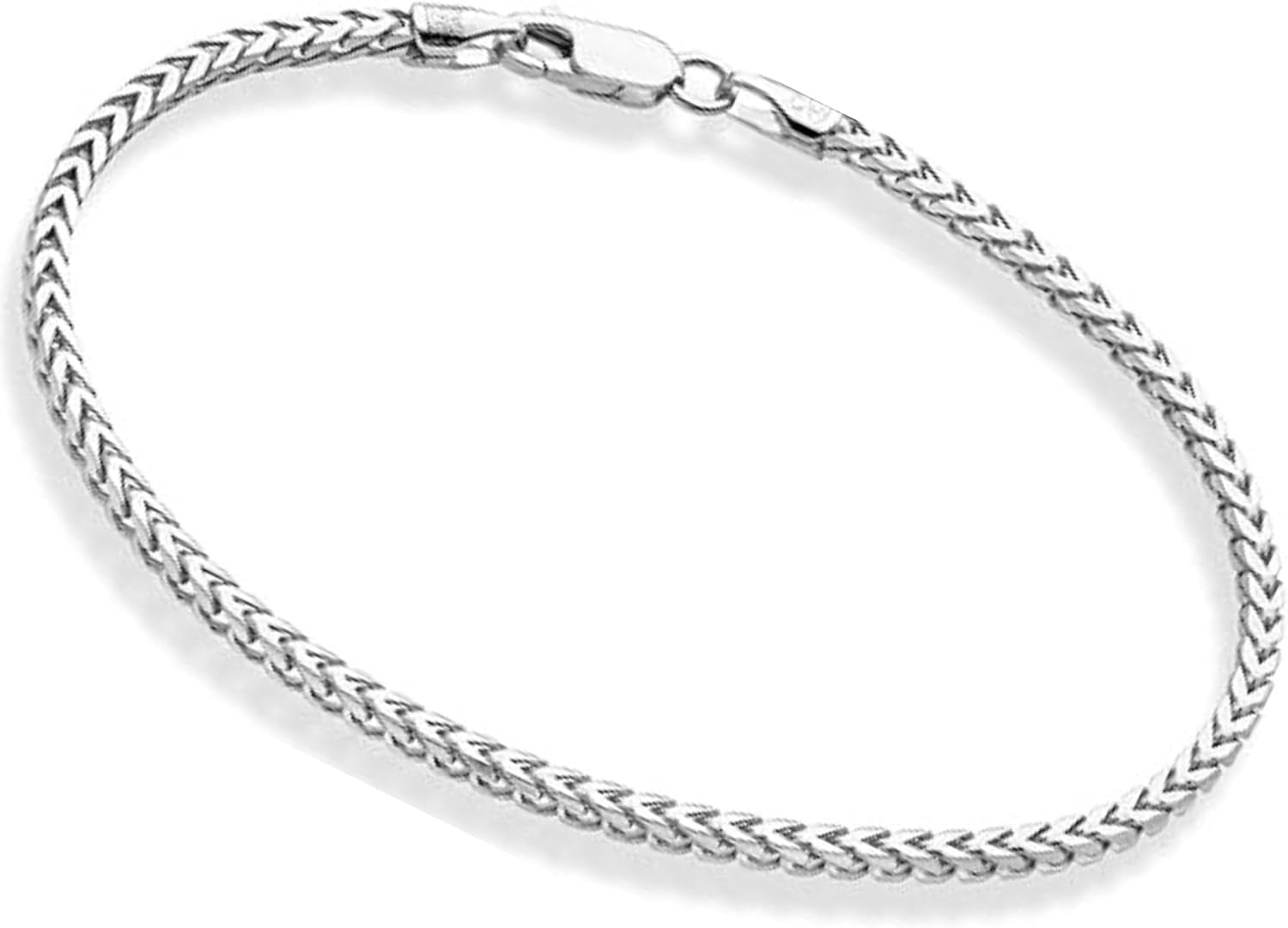 - 925 Sterling Silver Franco Link Bracelet | Italian Made Silver Bracelet for Men & Women | Anti-Tarnish Silver plus Finish | 7.5" / 8" / 8.5" Available