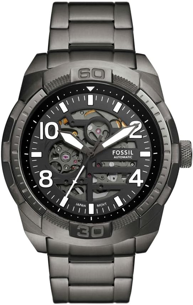 Bronson Men'S Watch with Stainless Steel Strap or Genuine Leather Strap, Chronograph or Three-Hand Analogue Display