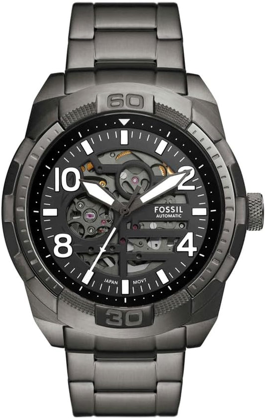 Bronson Men'S Watch with Stainless Steel Strap or Genuine Leather Strap, Chronograph or Three-Hand Analogue Display