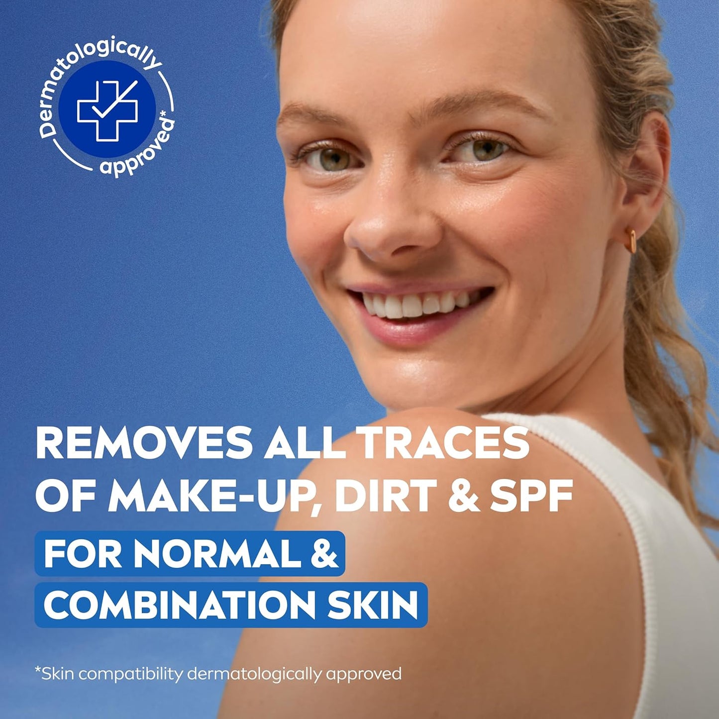 Refreshing 3-In-1 Cleansing Face Wipes for Normal Skin (25 Sheets), Plant-Based Makeup Wipes, Gentle yet Effective Face Cleanser with Aloe Vera and Hyaluronic Acid