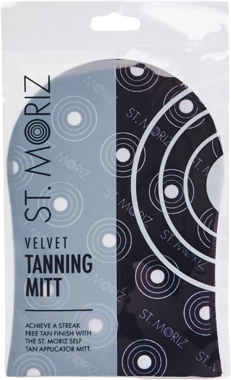 St Moriz Velvet Tanning Mitt for Even Fake Tan Coverage, Stain Free Hands & Streak Free Finish, Reusable, Use with Any Self-Tanning Mousse, Mist, Lotion