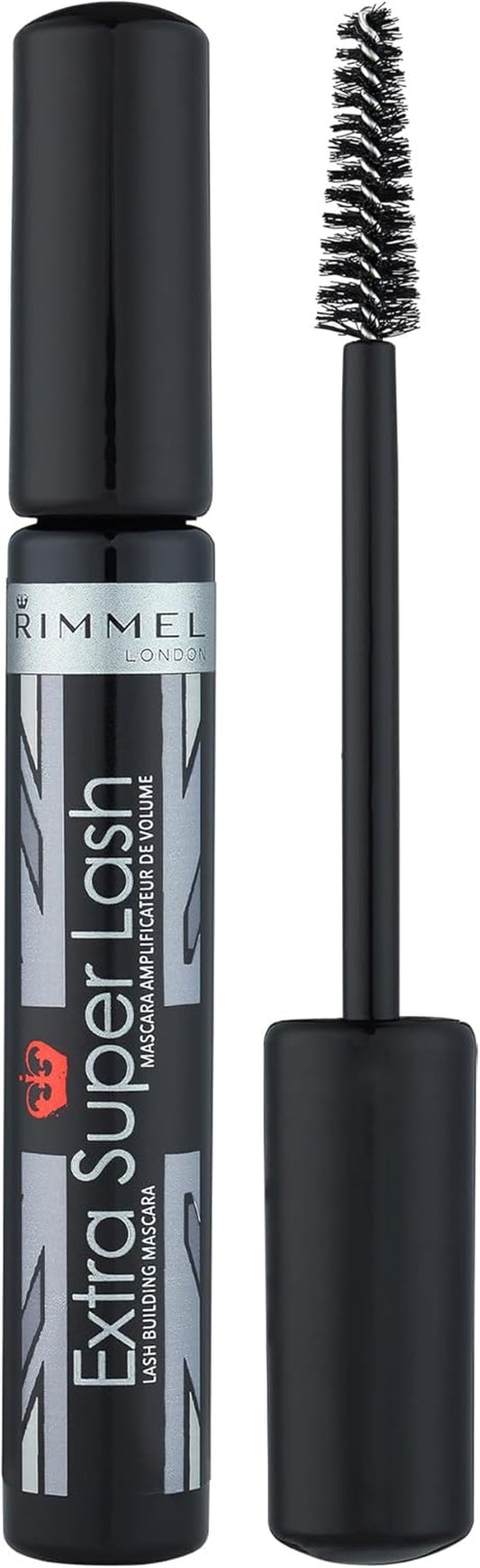 LONDON - Extra Super Lash Building Mascara - Defines, Lengthen & Curl Lashes - with Hydrogel for Healthy Looking Finish - Enriched with Vitamin E - No Clumping - 101 Black Black