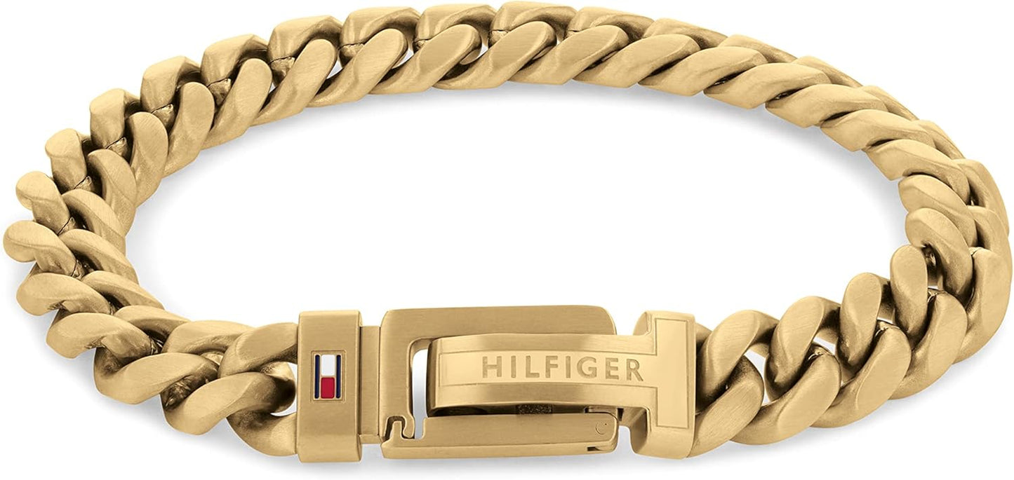 Jewelry Men'S Chain Bracelet in Stainless Steel - Available in Silver or Gold Version