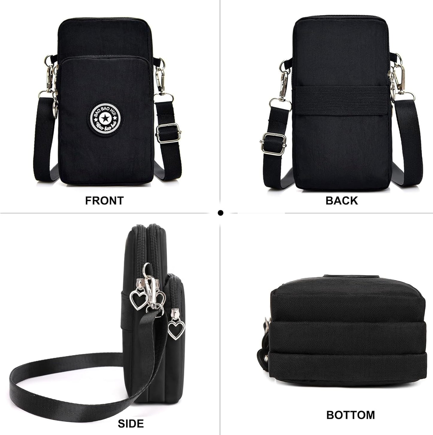 Crossbody Bags for Women, Waterproof Phone Pouch Wrist Bag Zipper Phone Bag Small Handbag Crossbody Shoulder Bag Compatible with Iphone 15 Pro Max/15/14/13/12/11 Samsung Galaxy S23 S22…