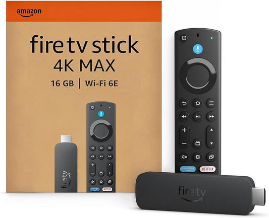 Fire TV Stick 4K Max (Newest Gen), Supports Wi-Fi 6E, Ambient Experience