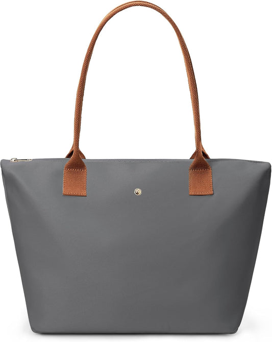 KALIDI Large Handbags for Women Foldable Tote Bag with Zip Waterproof Nylon Women'S Totes Top-Handle Bags for Work,School,Travel,Leisure,Shopping
