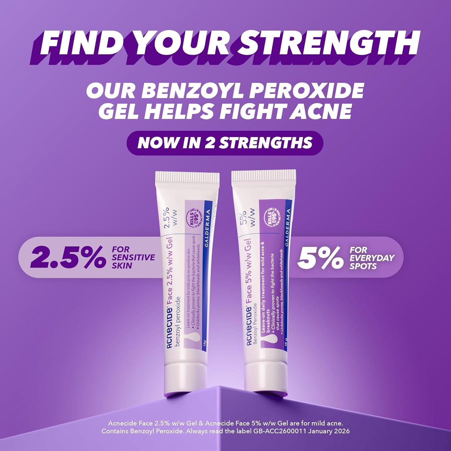 Face Gel 5% Benzoyl Peroxide Acne Treatment for Spot Prone Skin 15G