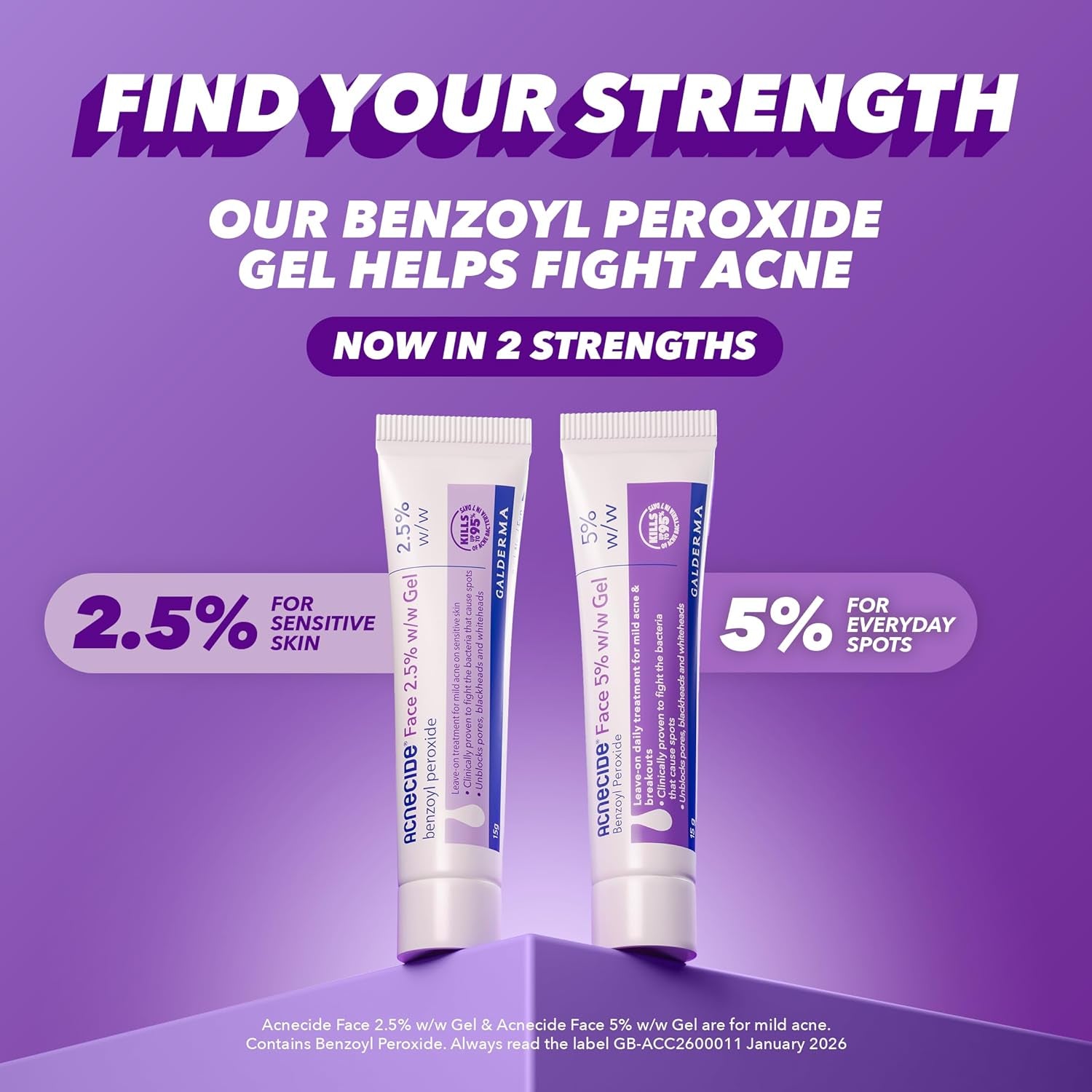 Face Gel 5% Benzoyl Peroxide Acne Treatment for Spot Prone Skin 15G