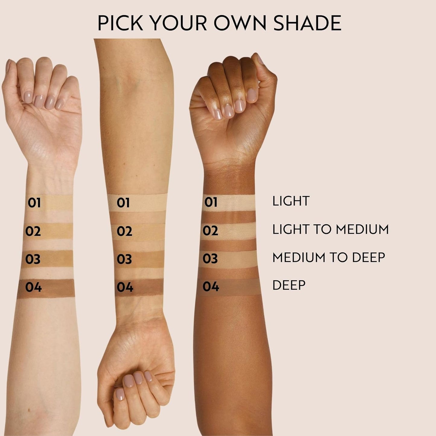Magic Finish Make-Up Mousse Classic (1.01 Fl Oz) – 4In1 Primer, Foundation, Concealer & Powder with Buildable Coverage, Hides Redness and Dark Spots, Vegan, for Light to Medium Skin Tones