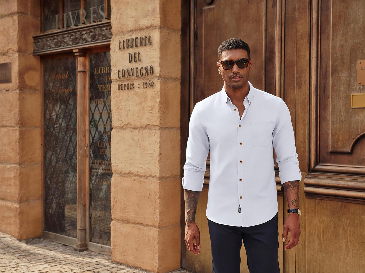 Mens Shirts Long Sleeve Button down Oxford Shirts with Pocket