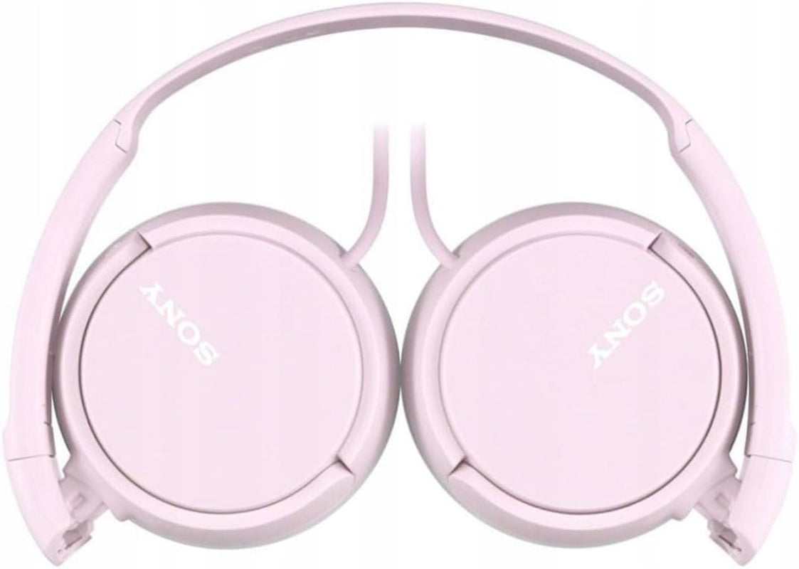 MDR-ZX110 Wired Overhead Headphones, Neodymium Dynamic Drivers, Swivel Fold Design - Pink