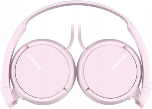 MDR-ZX110 Wired Overhead Headphones, Neodymium Dynamic Drivers, Swivel Fold Design - Pink