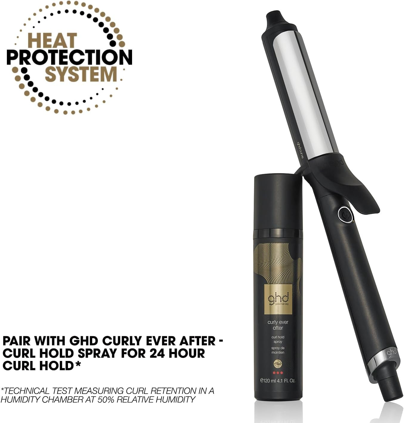 Curve® Curl Tongs, for Lasting Healthy-Looking Curls, with Ultra-Zone Technology and Optimum Styling Temp 185ºc, Protective Cool Tip, Auto Sleep Mode