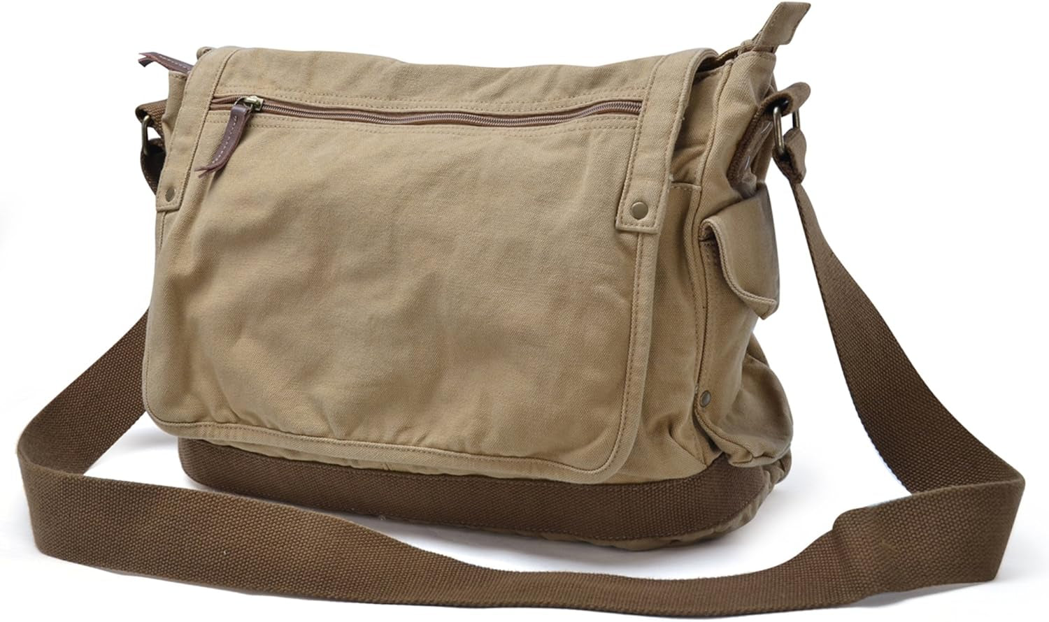 Canvas Shoulder Bag - Vintage Cross Body Messenger Bag Mens Satchel 15.6"