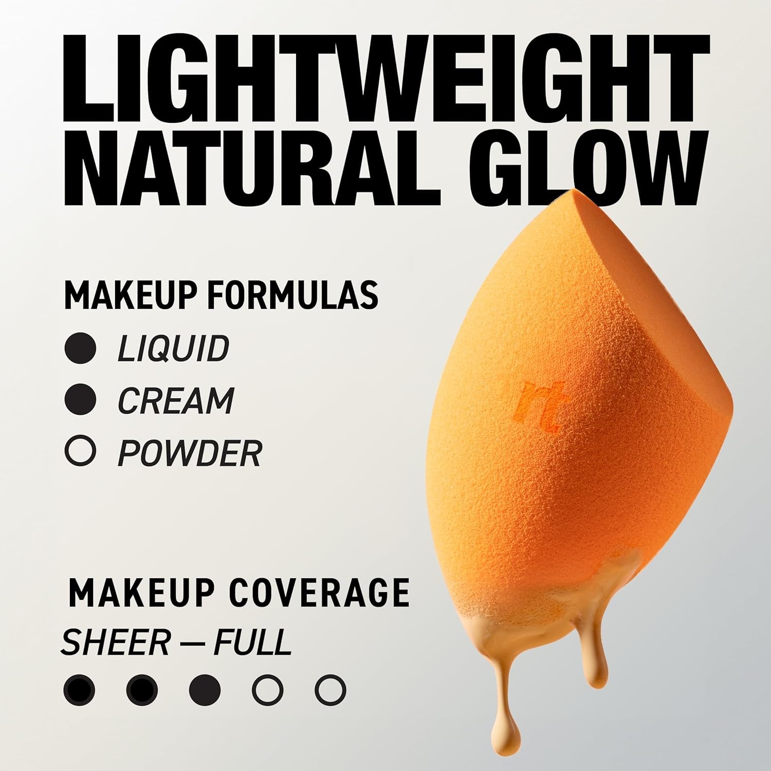 Miracle Complexion Sponge for Liquid & Cream Makeup, 3-Point Design for Seamless Application, Streak-Free Natural Dewy Finish, Latex-Free, Cruelty-Free, Vegan, Easy to Clean, 1 Count