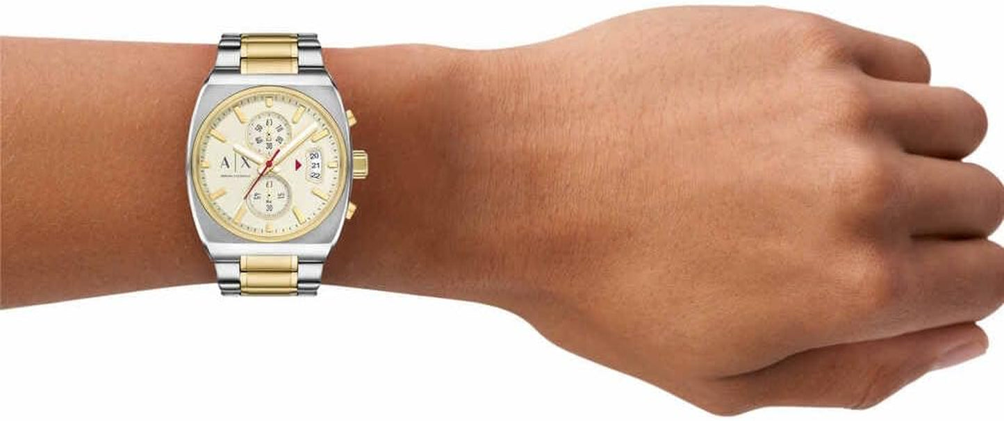 Armani Exchange Watch for Men, Quartz Chronograph Movement and 40 Mm Case Size with Stainless Steel Strap